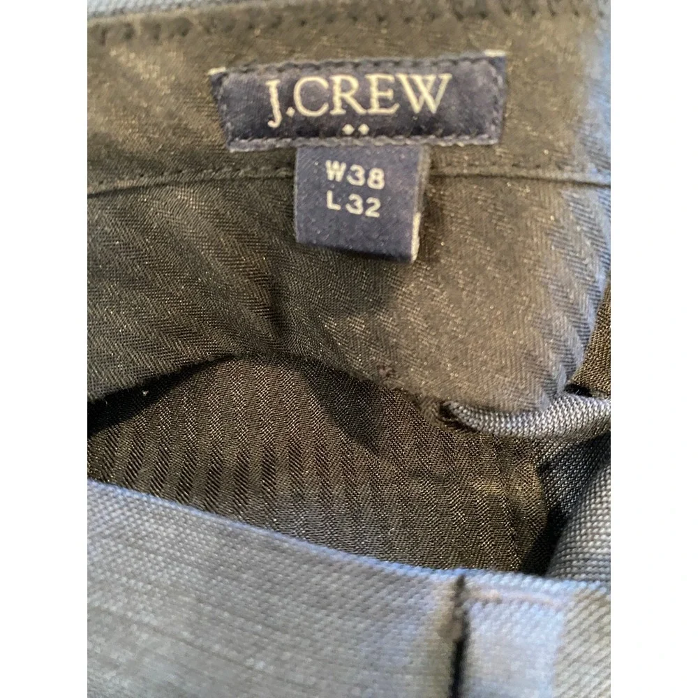 J.Crew Thompson Slim Fit Navy Blue Textured Dress Pants Mens 38x32 Slacks